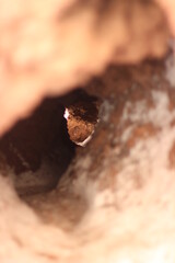 buraco textura de sal no deserto do Atacama