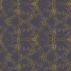 Abstract geometric seamless pattern. Smears, strokes, convolutions, blots.  Fashionable design of background, fabric, textiles, wallpaper, packaging template.