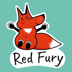 A fox with the inscription 