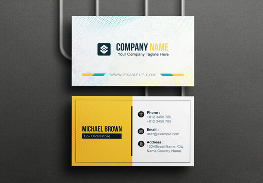 Abstract Business Card Design Layout