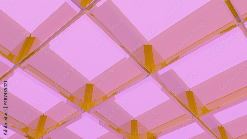 Poster abstract mesh background of lines and polygons.