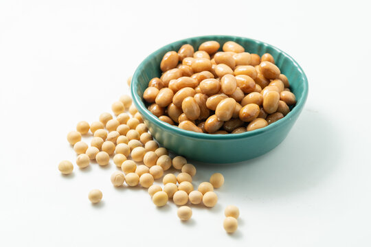 Fresh natto on monochrome background