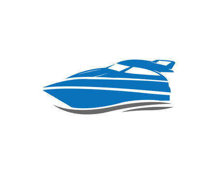 Yacht Ship logo Template. Design Concept Vector Icon on a White Background.