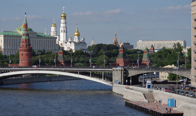 View of the Moscow Kremlin on a sunny summer day