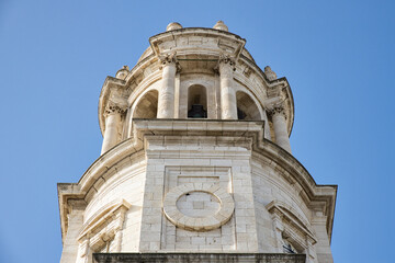 Fototapeta na wymiar Cadiz cathedral tower (Spain)