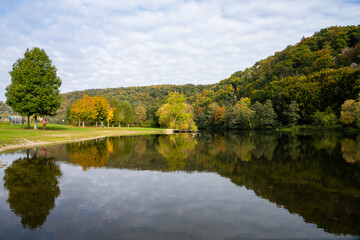 Beautiful autumn landscape in the park