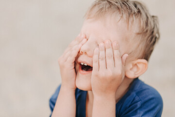 emotion baby boy upset cry scream outside