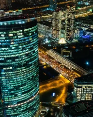 Muurstickers night view of the city © Александр Кудрявцев