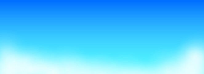 Cloudy blue sky background. Hand painted gradient mesh. Realistic vector illustration.