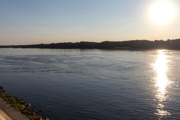 Costal street at the center of city of Ruse, Bulgaria