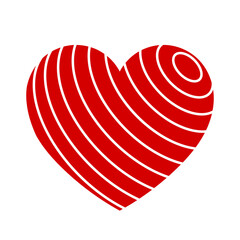 Vector red heart. Logo, valentine, badge, sticker, postcard, apology, congratulation, anniversary. 