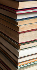 Stack of old books. Ancient background
