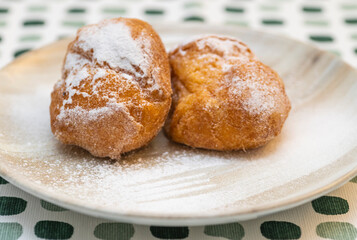 cream carnival pancakes from italy, february 2022