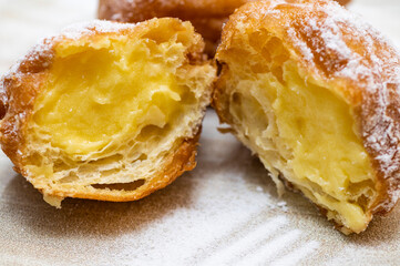 cream carnival pancakes from italy, february 2022