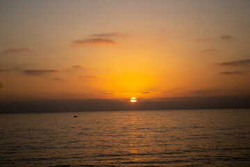 Naklejka na ściany i meble sunset over the sea @ Sunset Cliffs, San Diego