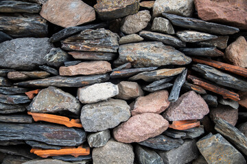 Old natural stone wall background