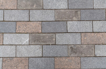 Stone block pavement. Stone wall texture