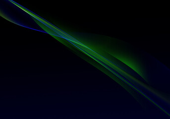 Abstract background waves. Black, green and blue abstract background for wallpaper oder business card
