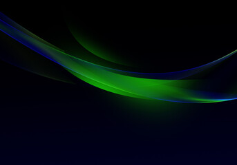 Abstract background waves. Black, green and blue abstract background for wallpaper oder business card