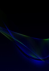 Abstract background waves. Black, green and blue abstract background for wallpaper oder business card