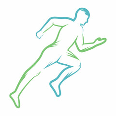 Running and Marathon Logo Vector Design. Running man vector symbol.