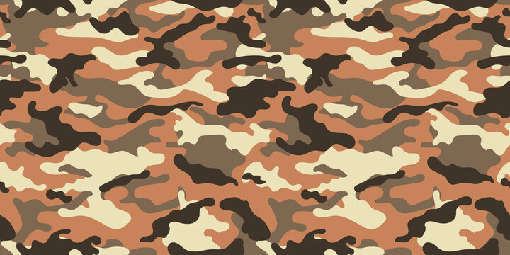 Vector camouflage pattern for clothing design. Trendy camouflage military pattern