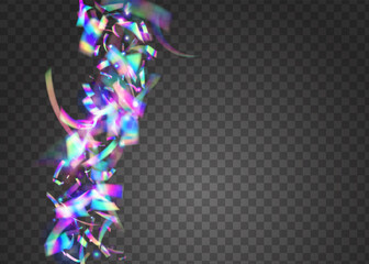 Fototapeta na wymiar Iridescent Glare. Purple Blur Sparkles. Bokeh Effect. Glitter Art. Fantasy Foil. Neon Background. Party Prism. Shiny Celebrate Serpentine. Blue Iridescent Glare