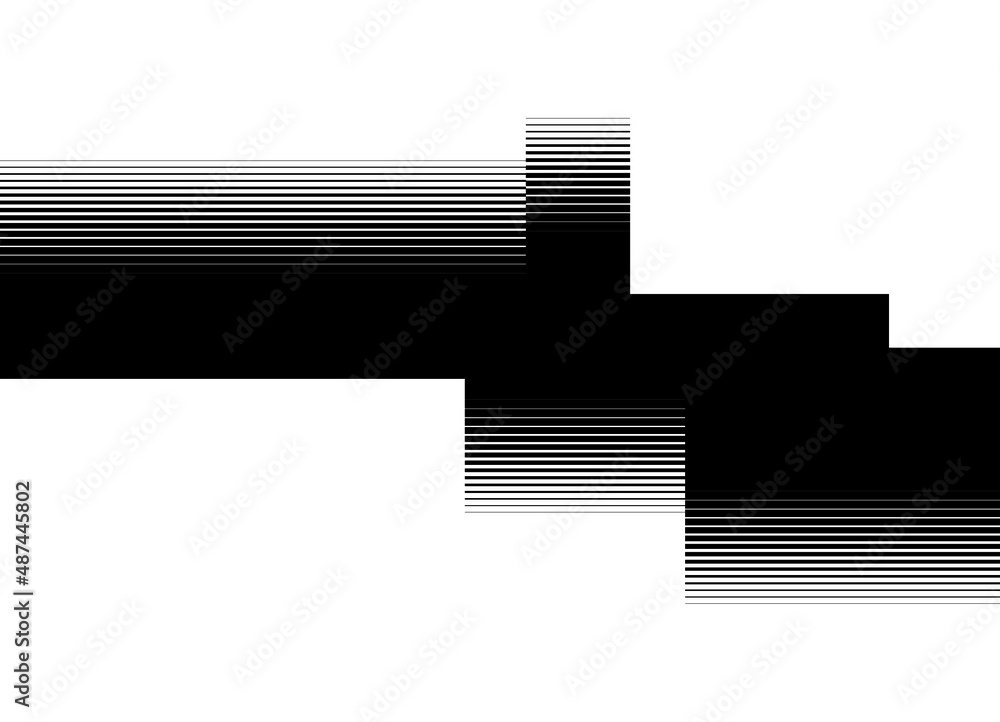 Poster abstract pattern of black rectangles on a white background. trendy vector background.