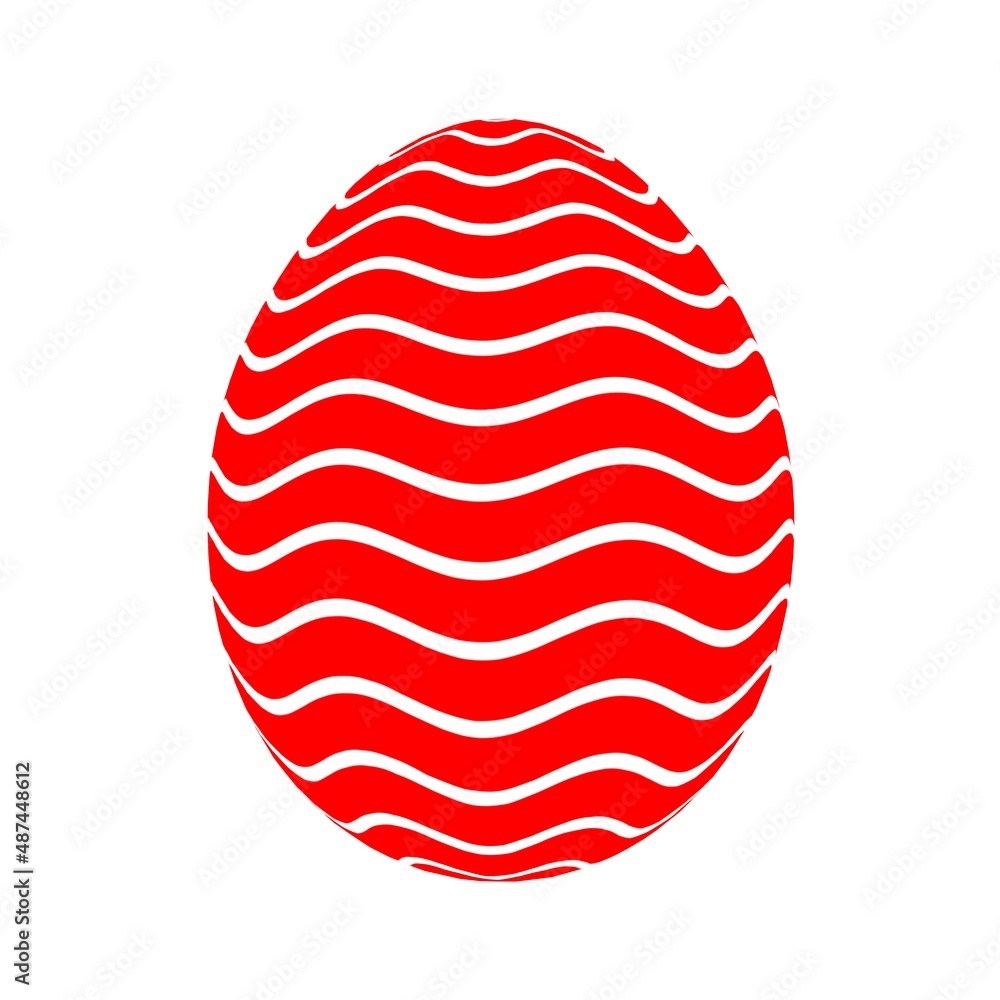 Poster one color easter egg with texture. rendering an image.