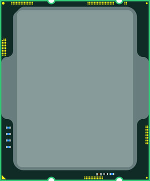 cpu processor intel core chip hardware for computer pc motherboard technology element computer nerd illustration graphic
