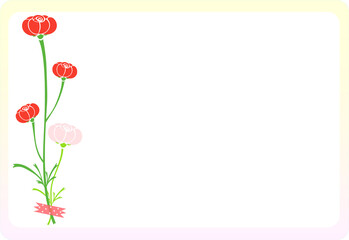 ラナンキュラスの花のメッセージカード