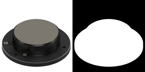 3D rendering illustration of a tweeter speaker