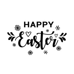 Happy Easter vector lettering design.