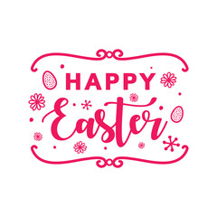  Easter vector lettering design.
