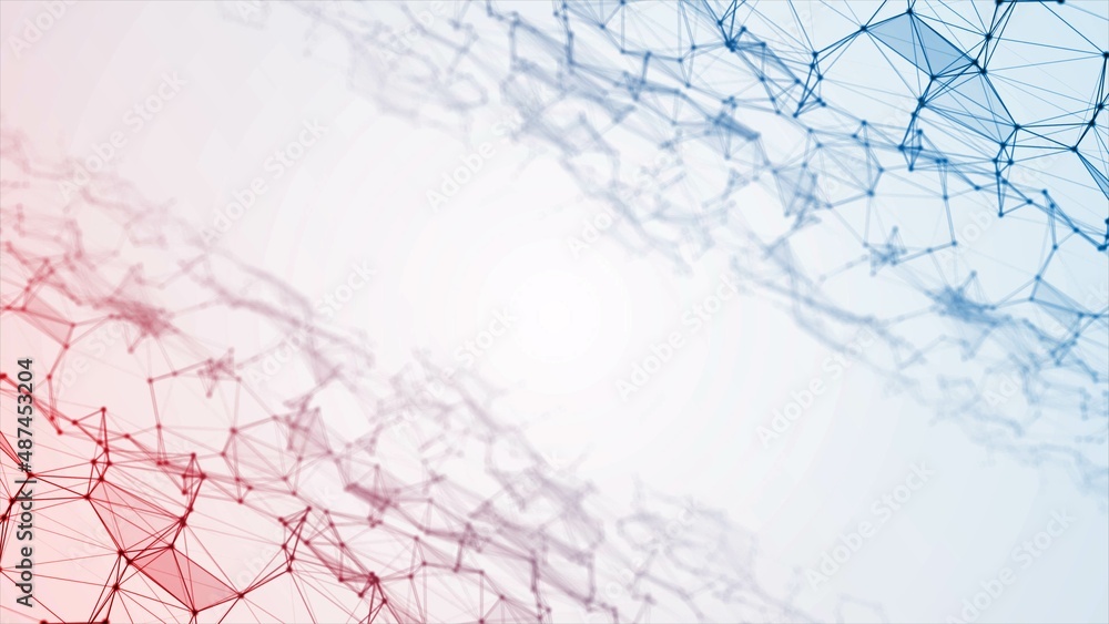 Poster abstract background frame. digital network technology design. pattern plex lines and dots, particles