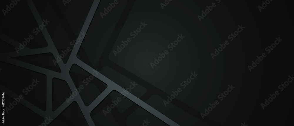 Poster abstract black diagonal stripes on dark gradient background. modern background with lines and shadow