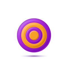 3d realistic target icon vector illustration