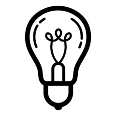 Lightbulb Flat Icon Isolated On White Background