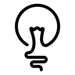 Lightbulb Flat Icon Isolated On White Background