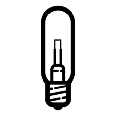 Retro Lightbulb Flat Icon Isolated On White Background
