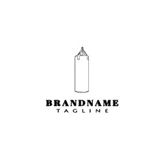 punching bag logo cartoon design icon vector