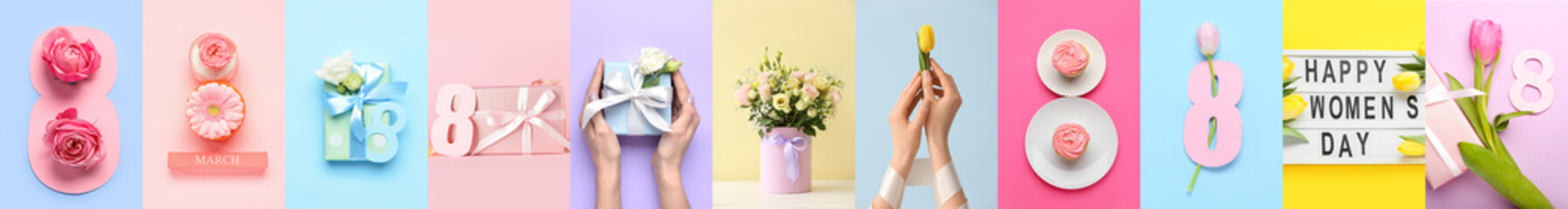 Festive collage for International Women's Day