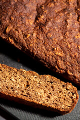 Teff Marathon Bread which is Gluten Free and Vegan Friendly. Some of the key ingredients include  rolled oats, psyllium husks and flaxseed meal.