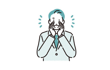 呼びかけるビジネスパーソン男性