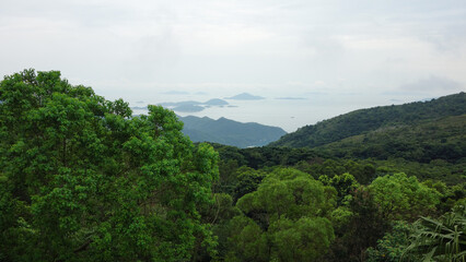 view of the island and sea
