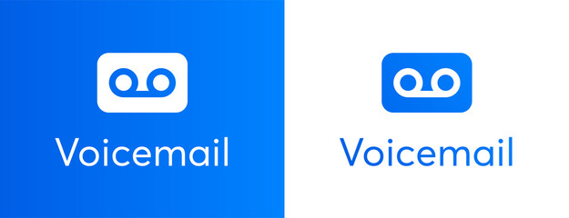 Voicemail icon in flat design. Voice message icon vector illustration. - obrazy, fototapety, plakaty