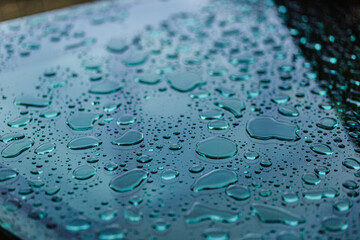 water drops on glass