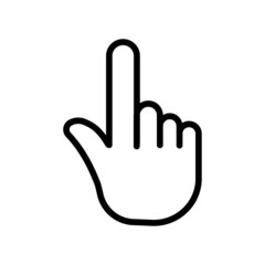Hand click, cursor. line icon style. suitable for computer mouse click. simple design editable. Design template vector