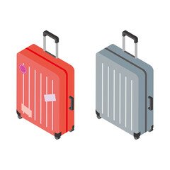 スーツケースのアイソメトリックイラストす