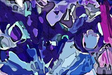 Abstract colorful beautiful geometric illustration